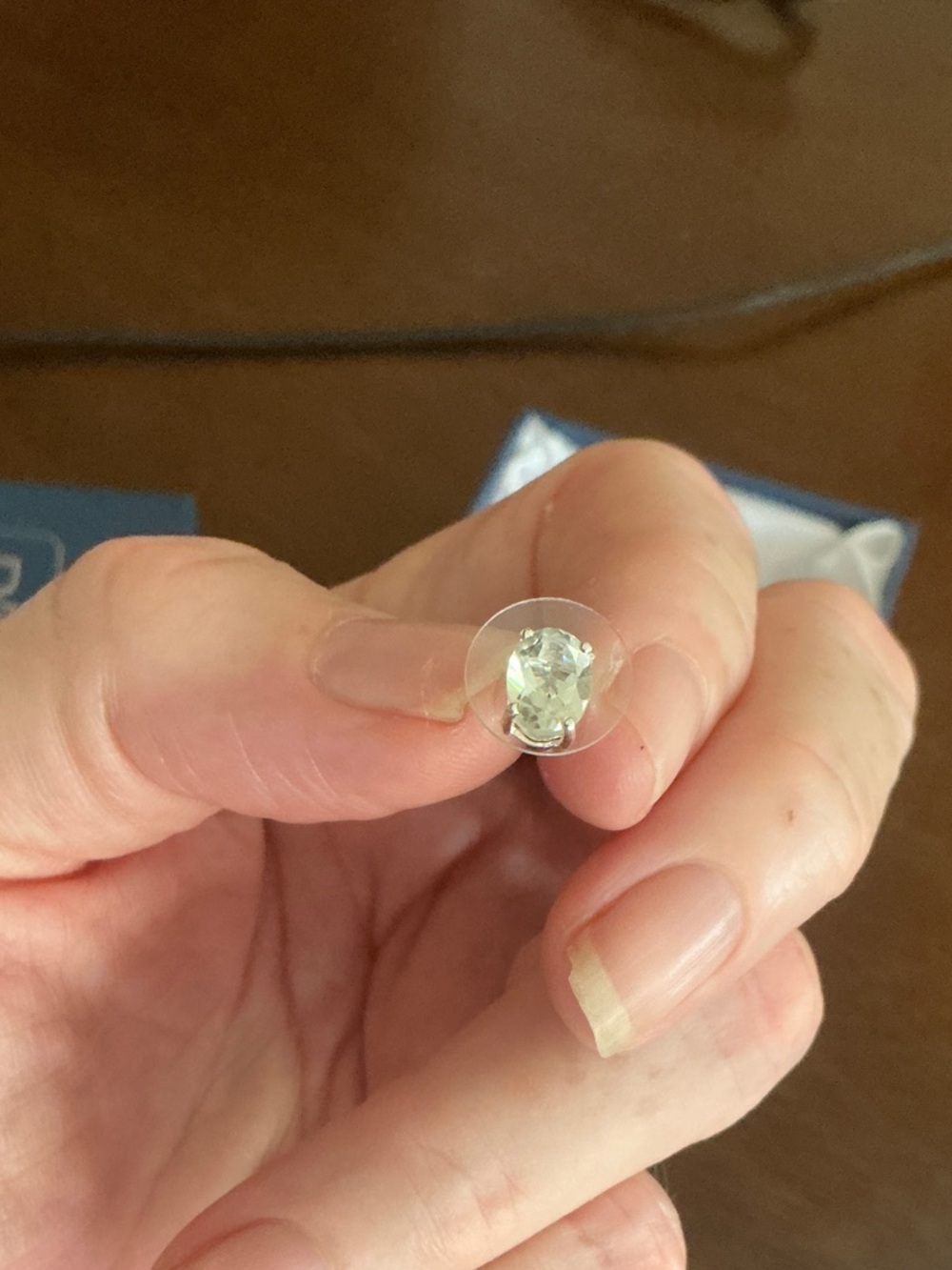 2.25 Carat Montezuma Prasiolite  Stud Earrings in Sterling Silver.